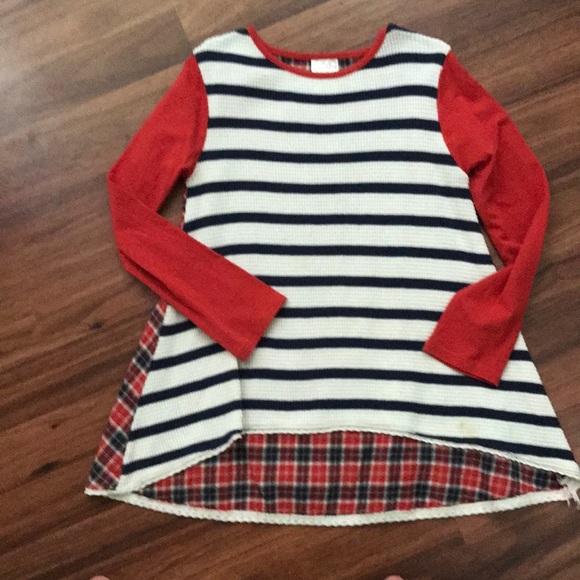 Persnickety size 6 high low plaid top - Picture 1 of 7